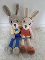 2 gehaakte konijnen Kato en Kobus (knuffels), Ophalen of Verzenden, Nieuw