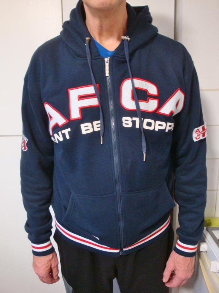 Ajax AFCA Hoodie Cant Be Stopped XXXL Vest Zeer Mooi, Kleding | Heren, Truien en Vesten, Zo goed als nieuw, Overige maten, Blauw