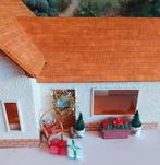 Houten poppenhuis handgemaakte cottage met licht Kerst (?), Ophalen of Verzenden, Zo goed als nieuw, Poppenhuis