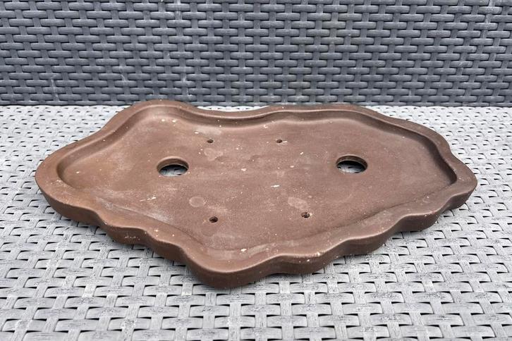 Bonsai landschap schaal bruin ongeglazuurd 38,5x24,5x3,3, Tuin en Terras, Bloempotten, Zo goed als nieuw, Aardewerk, Minder dan 25 cm