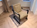 Stijlvolle fauteuil met metalen frame, Ophalen, Minder dan 75 cm, Zo goed als nieuw, Stof