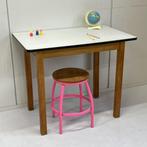 Compacte jaren 60 vintage eettafel werkplek bureau formica, Ophalen, Gebruikt, 50 tot 100 cm, Onbekend