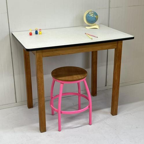 Compacte jaren 60 vintage eettafel werkplek bureau formica, Huis en Inrichting, Tafels | Eettafels, Gebruikt, 50 tot 100 cm, 50 tot 100 cm
