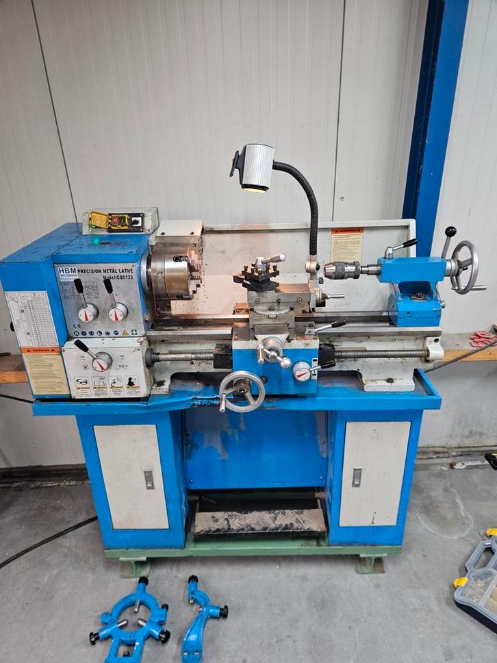 HBM CQ6133 metaaldraaibank met langs en dwarsvoeding, Doe-het-zelf en Verbouw, Draaibanken, Metaaldraaibank, Ophalen