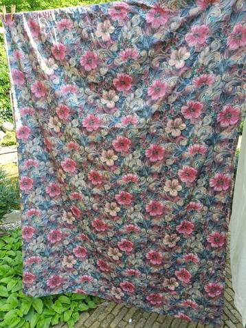 Gordijn gevoerd KOBE roze bloemen 75 x 235 cm beschikbaar voor biedingen
