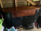 Dressoir, ronde hoeken, zwart/bruin, GRATIS af te halen, Huis en Inrichting, Ophalen, Gebruikt, 100 tot 150 cm, 25 tot 50 cm