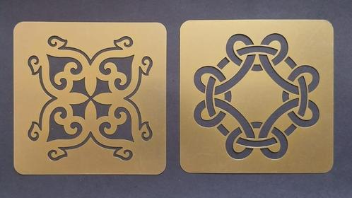 Embossingmal set van  2 1 keltisch 1 fantasy, Hobby en Vrije tijd, Kaarten | Zelf maken, Gebruikt, Pons of Mal, Overige thema's