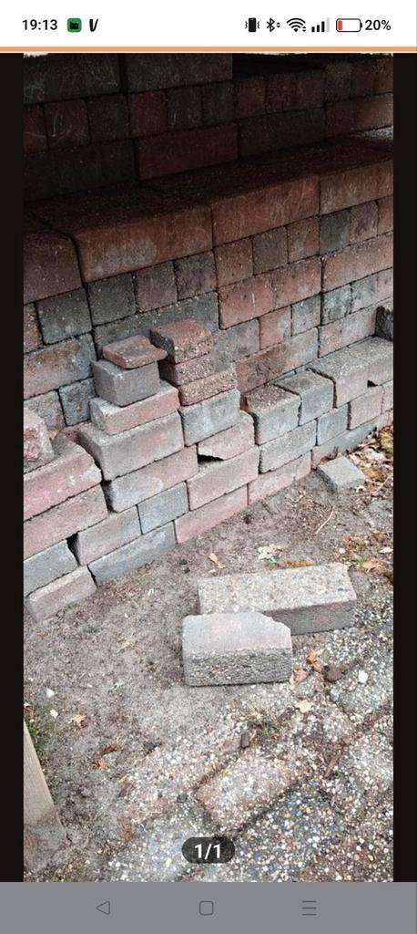 Gratis klinkers af te halen!, Tuin en Terras, Tegels en Klinkers, Gebruikt, Klinkers, Beton, Ophalen