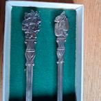 Twee lange zilveren lepels, Antiek en Kunst, Ophalen of Verzenden