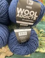partij 1000 gr Lang Yarns WoolAddicts Hope, denimblauw, Ophalen of Verzenden, Nieuw, Breien of Haken, Wol of Garen