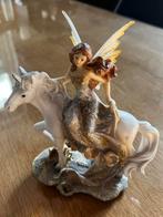 Unicorn met Fee Beeldje, Verzamelen, Beelden en Beeldjes, Ophalen of Verzenden, Zo goed als nieuw, Fantasy