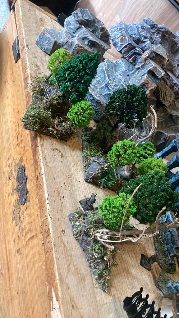 miniatuur terrein bos bomen voor dnd of wwrhammer, Hobby en Vrije tijd, Wargaming, Zo goed als nieuw, Ophalen of Verzenden