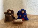 Voor de seizoenstafel, kerstgroep Maria en Jozef, wolvilt, Ophalen of Verzenden, Nieuw, Figuurtje(s), Wolvilt