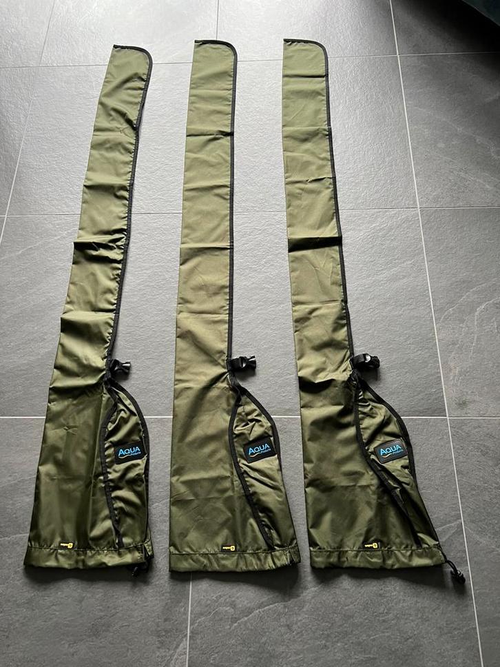 3 x Aqua Products Lightweight Rod Sleeves 12ft NOG NIEUW!, Watersport en Boten, Hengelsport | Karpervissen, Nieuw, Complete set
