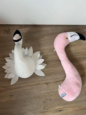 Zwaan & Flamingo muur knuffels- Decoratief beschikbaar voor biedingen