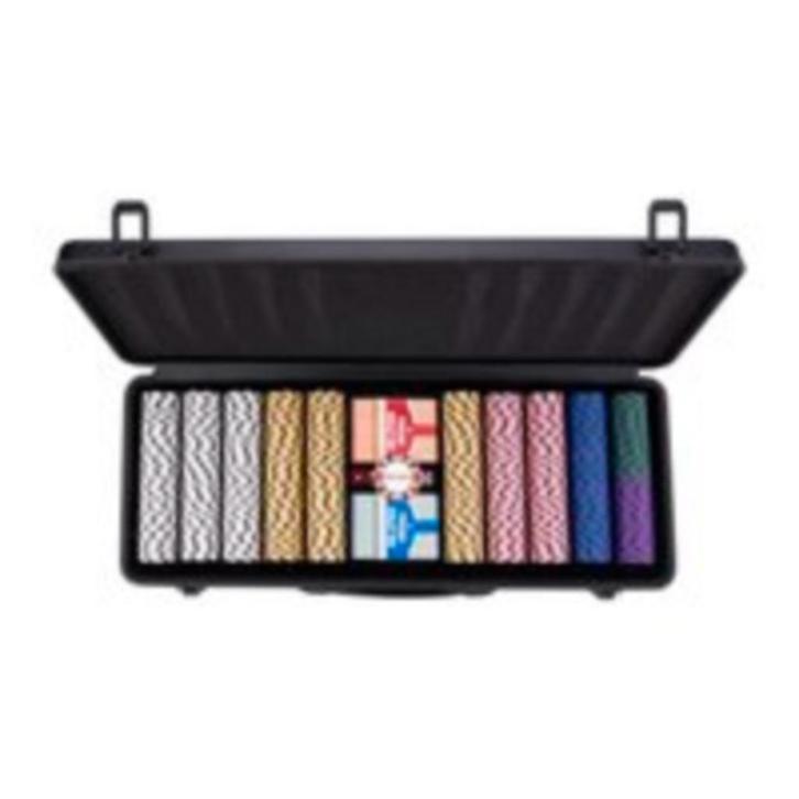 Pokerset in zwarte koffer, 500 chips met waarde (14 gram), Hobby en Vrije tijd, Gezelschapsspellen | Overige, Nieuw, Drie of vier spelers