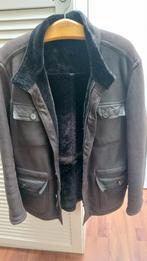 Leren teddy jas Hugo Boss mt 52 L, Maat 52/54 (L), Bruin, Ophalen of Verzenden, Zo goed als nieuw