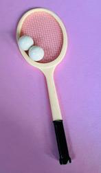 Vintage Barbie Skipper Francie Ken Tennisracket met 2 ballen, Verzamelen, Poppen, Ophalen of Verzenden, Gebruikt