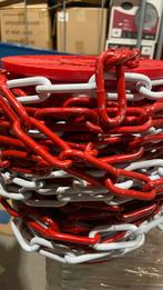 28 meter Rood witte ketting staal 6 mm, Doe-het-zelf en Verbouw, Ophalen of Verzenden, Zo goed als nieuw