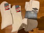 6 paar witte sportsokken Umbro Witte sokken metax, Ophalen of Verzenden, Zo goed als nieuw, Maat 43 t/m 46, Wit