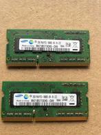 2x 2GB DDR3 Sodimm RAM Geheugen, Gebruikt, DDR3, Ophalen of Verzenden, Laptop