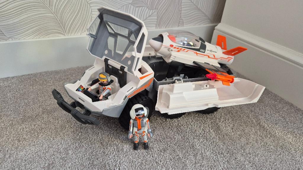 Playmobil 9255 Spy Team Gevechtstruck met Straalvliegtuig, Kinderen en Baby's, Speelgoed | Playmobil, Ophalen of Verzenden, Zo goed als nieuw