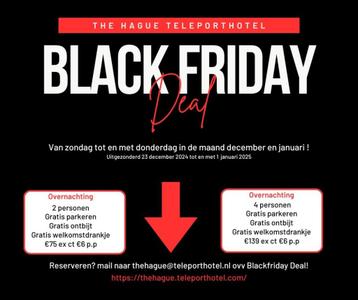 Blackfriday deal The Hague Teleporthotel beschikbaar voor biedingen