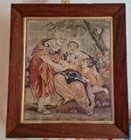 Een antiek borduurwerk met zware houten lijst, Antiek en Kunst, Kunst | Schilderijen | Klassiek, Ophalen of Verzenden