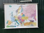 Landkaart: Europa, 1.25x1m, vinyl,  kreuken herstellen, Ophalen of Verzenden, 2000 tot heden, Landkaart