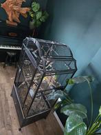 Zwarte grote vogelkooi, Ophalen, Zo goed als nieuw, Metaal, Vogelkooi