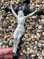 Antiek kruis Christusbeeld van biscuit Palm Pasen kruisbeeld, Antiek en Kunst, Ophalen of Verzenden