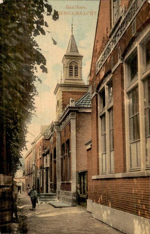Bergambacht - Raadhuis, Verzamelen, Ansichtkaarten | Nederland, Gelopen, Zuid-Holland, Voor 1920, Verzenden