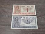 Setje heel mooie muntbiljetten 1 en 2,5 gulden Juliana, 1949, Postzegels en Munten, Ophalen of Verzenden