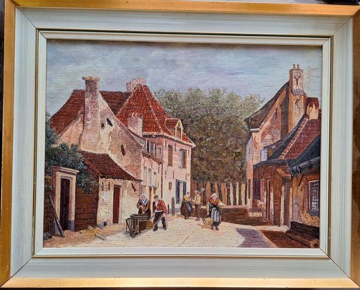 Schilderij in stijl van Adrianus Eversen, Antiek en Kunst, Kunst | Schilderijen | Klassiek, Ophalen of Verzenden