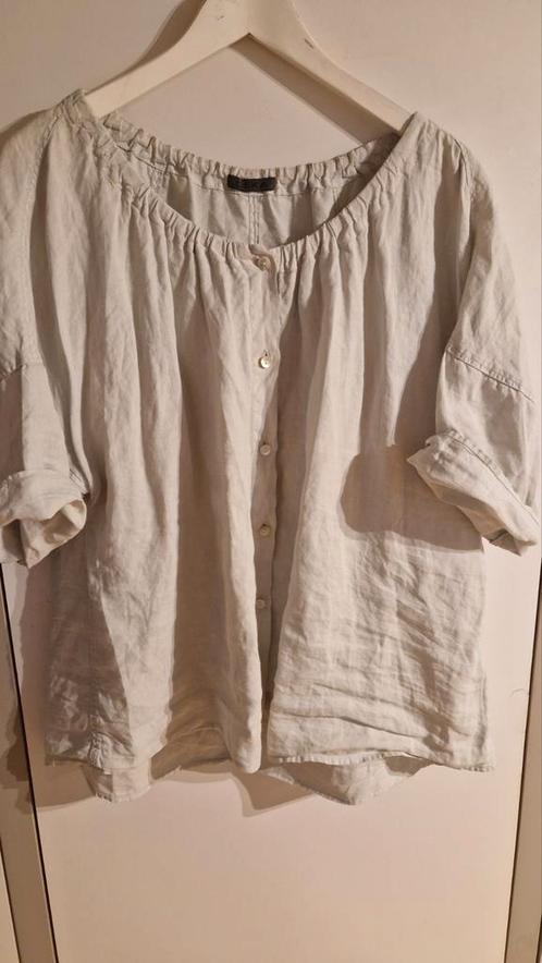Heel licht grijs bloesje Oska maat 2,3, Kleding | Dames, Tops, Zo goed als nieuw, Grijs, Korte mouw, Ophalen of Verzenden