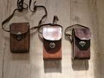 Vintage Lederen Cameratasjes - Set van 3, Ophalen of Verzenden, Gebruikt, Schoudertas, Overige merken