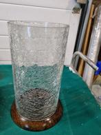 kandelaar met gebarsten  glas helemaal gaaf, Huis en Inrichting, Woonaccessoires | Kandelaars en Kaarsen, Ophalen of Verzenden