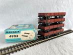 4x Marklin 4903 lageboordwagons, Wisselstroom, Gebruikt, Wagon, Ophalen of Verzenden