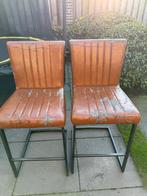 Twee barkrukken gebruikt, Huis en Inrichting, Barkrukken, 2 krukken, Ophalen, Gebruikt, 60 tot 90 cm