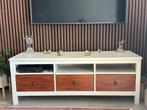 Tv-kast wit met houten lades, Ophalen, Gebruikt, 150 tot 200 cm, Minder dan 100 cm