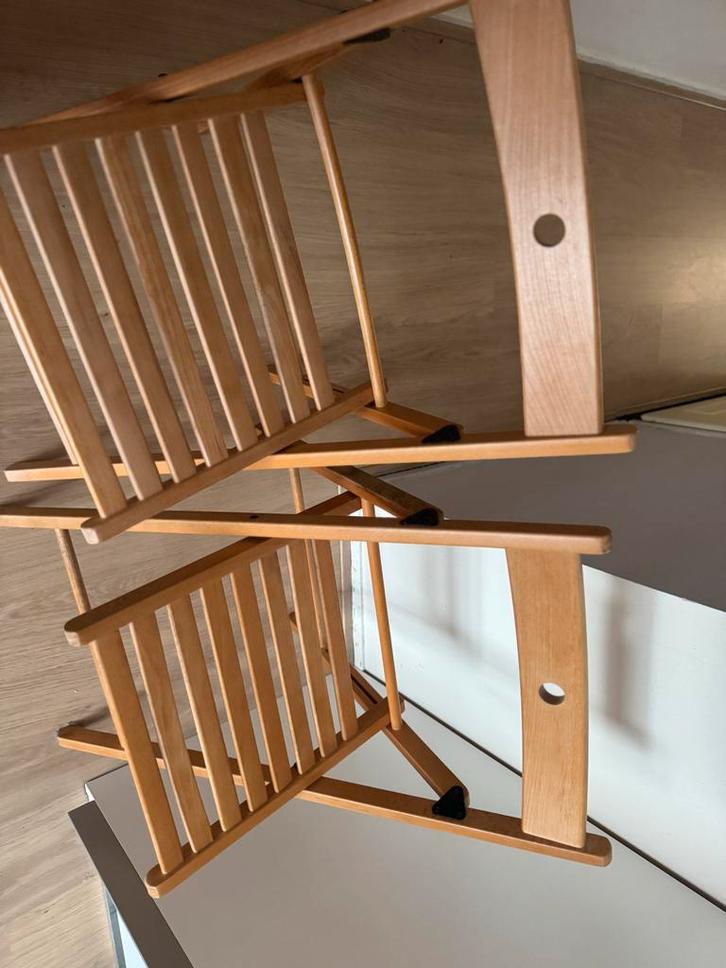 Twee IKEA Klapstoelen, Huis en Inrichting, Stoelen, Gebruikt, Twee, Hout, Bruin, Ophalen