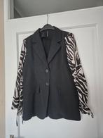 Blazer met zebra mouwen 1x gedragen, Maat 38/40 (M), Zwart, Ophalen of Verzenden, Zo goed als nieuw