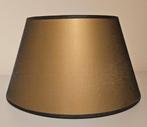 Lampenkap goud gloed met zwarte bies, Ophalen of Verzenden, Zo goed als nieuw, Rond, Minder dan 25 cm