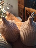 Ikea rieten hanglampen 3 stuks, Ophalen of Verzenden, Zo goed als nieuw, Rond