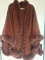 Echte Vossen Poncho & Bontjas ONE SIZE, Kleding | Dames, Ophalen of Verzenden, Zo goed als nieuw, Maat 38/40 (M), Bruin