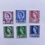 Engeland Wales 1958 -11967 met Wmrk  Mi 1 -6, Postzegels en Munten, Ophalen of Verzenden, Gestempeld