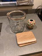 Des pots Glazen Pot, Deksel & Vaasje Set, Huis en Inrichting, Gebruikt, Overige kleuren, Ophalen of Verzenden, Glas