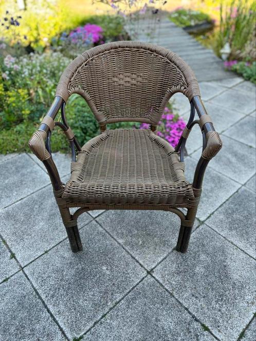Tuinstoelen (4 x) kunststof rotan, Tuin en Terras, Tuinstoelen, Gebruikt, Kunststof, Ophalen