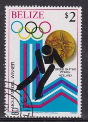 3147 - Belize michel 506 A gestempeld , Winnaars Olympische  beschikbaar voor biedingen