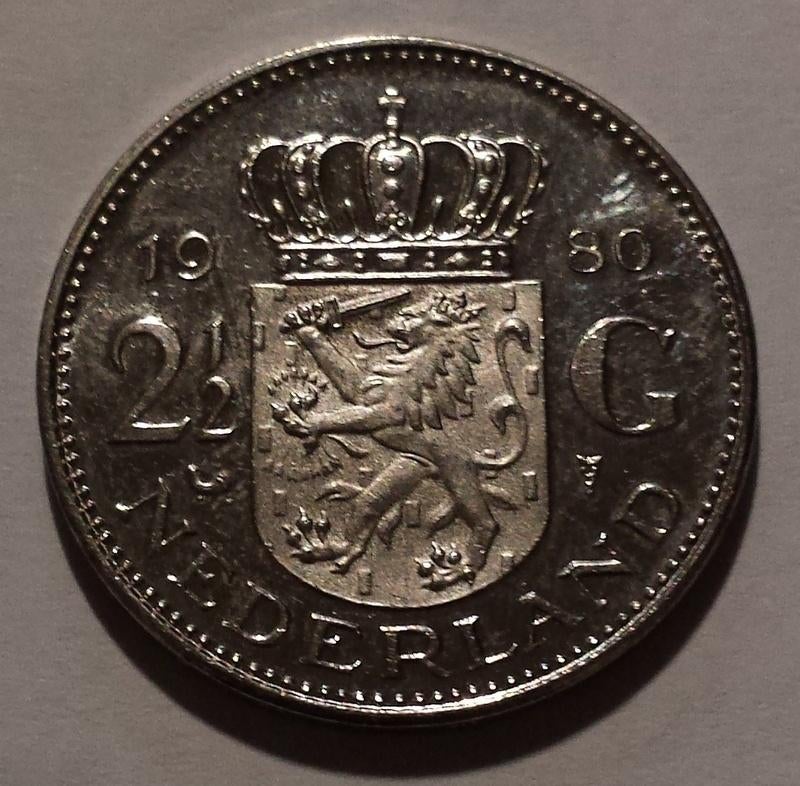 2 1/2 Gulden 1980 [3495]  [PoMuNe], Ophalen of Verzenden, Koningin Juliana, 1 gulden, Losse munt